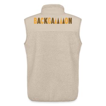 backgammon - Unisex Sherpa Gilet by Stanley/Stella - beige - Back - AI Model Male 178 light (178cm)