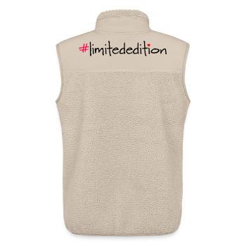 Édition limitée Hashtag Slogan Shirt - Veste sans manches sherpa unisexe Stanley/Stella - beige - Dos - AI Model Male 178 light (178cm)