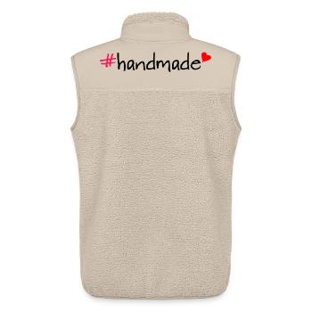 Handmade Hashtag Saying T-Shirt - Unisex Sherpa Gilet by Stanley/Stella - beige - Back - AI Model Male 178 light (178cm)
