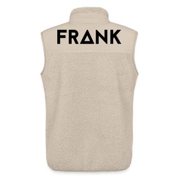 First name Frank - Unisex Sherpa Gilet by Stanley/Stella - beige - Back - AI Model Male 178 light (178cm)
