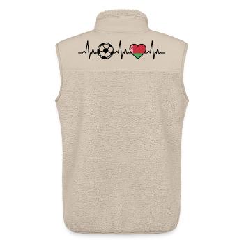 Belarus Football Heartbeat Belarus - Unisex Sherpa Gilet by Stanley/Stella - beige - Back - AI Model Male 178 light (178cm)