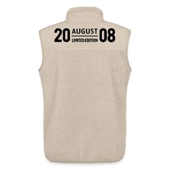 Limited Edition August 2008 Geburtstag Geschenk - Unisex Sherpaweste von Stanley/Stella - Beige - Hinten - AI Model Male 178 light (178cm)
