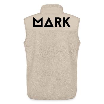 Vorname Mark - Unisex Sherpaweste von Stanley/Stella - Beige - Hinten - AI Model Male 178 light (178cm)