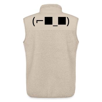 Sunglasses Emoticon (⌐■_■) Deal with it - Unisex Sherpa Gilet by Stanley/Stella - beige - Back - AI Model Male 178 light (178cm)