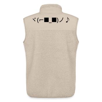 Dancing Emote ヾ(⌐■_■)ノ♪ Sunglasses - Unisex Sherpa Gilet by Stanley/Stella - beige - Back - AI Model Male 178 light (178cm)