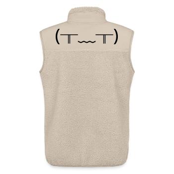 Crying Emote (╥_╥) Violent Tears - Unisex Sherpa Gilet by Stanley/Stella - beige - Back - AI Model Male 178 light (178cm)