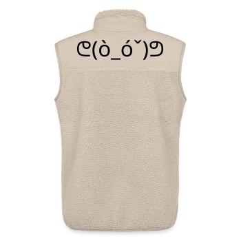 Muscle Emote ᕦ(ò_ó ˇ)ᕤ Strong Kaomoji - Unisex Sherpa Gilet by Stanley/Stella - beige - Back - AI Model Male 178 light (178cm)