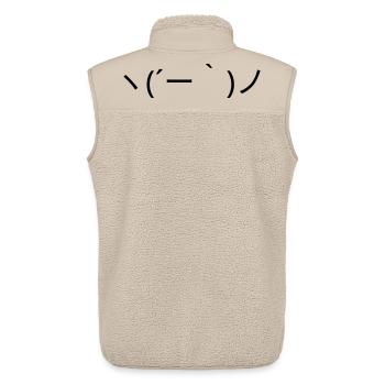 Entspanntes Emote ヽ(´ー｀)ノ sorglos Kaomoji - Unisex Sherpaweste von Stanley/Stella - Beige - Hinten - AI Model Male 178 light (178cm)
