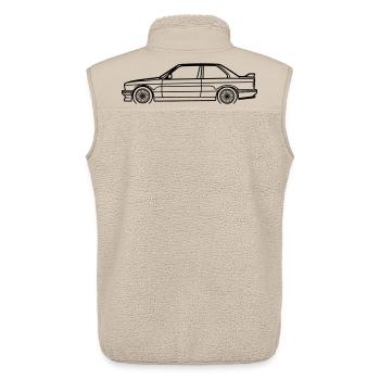 E30 M3 Line Silhouette – Classic Performance Art - Unisex Sherpaweste von Stanley/Stella - Beige - Hinten - AI Model Male 178 light (178cm)