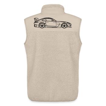 GT Coupé Line Silhouette – Pure Performance Art - Unisex Sherpaweste von Stanley/Stella - Beige - Hinten - AI Model Male 178 light (178cm)