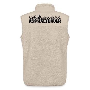 Asphaltbauer 2 - Unisex Sherpaweste von Stanley/Stella - Beige - Hinten - AI Model Male 178 light (178cm)