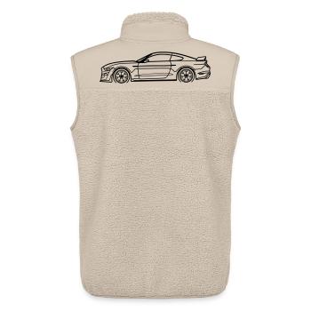 GT500 Line Silhouette – Muscle Performance Art - Unisex Sherpaweste von Stanley/Stella - Beige - Hinten - AI Model Male 178 light (178cm)
