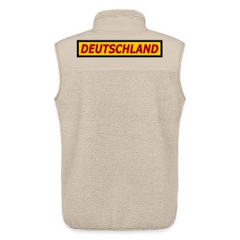 Deutschland Neon Retro Design - Unisex Sherpaweste von Stanley/Stella - Beige - Hinten - AI Model Male 178 light (178cm)