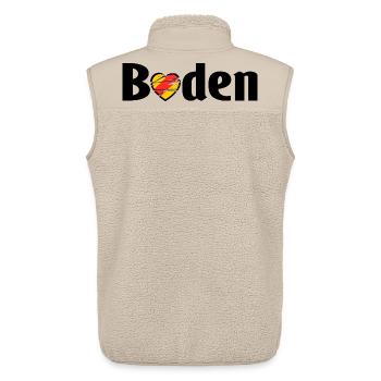 Unser Baden - Unisex Sherpaweste von Stanley/Stella - Beige - Hinten - AI Model Male 178 light (178cm)
