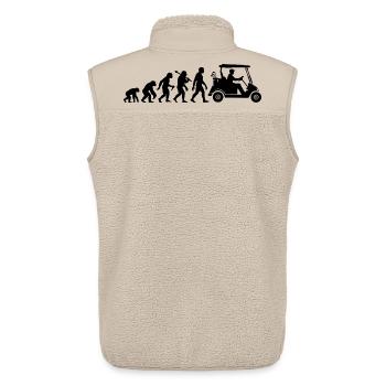 Golf Evolution Golfwagen Für Golfer Golfspieler - Unisex Sherpaweste von Stanley/Stella - Beige - Hinten - AI Model Male 178 light (178cm)