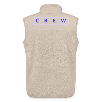 crew_01- - Unisex Sherpaweste von Stanley/Stella - Beige - Hinten - AI Model Male 178 light (178cm)