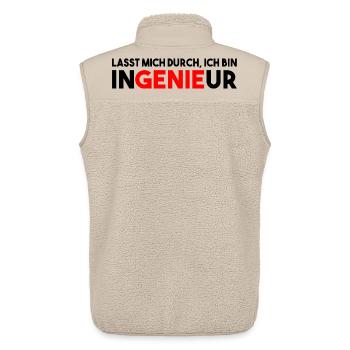 Genie Ingenieur - Unisex Sherpaweste von Stanley/Stella - Beige - Hinten - AI Model Male 178 light (178cm)