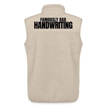 Arzt - Famously Bad Handwriting - Medizin - Unisex Sherpaweste von Stanley/Stella - Beige - Hinten - AI Model Male 178 light (178cm)