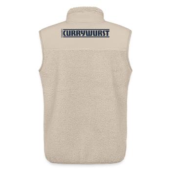 „Genussmittel“ Serie | Currywurst - Unisex Sherpaweste von Stanley/Stella - Beige - Hinten - AI Model Male 178 light (178cm)