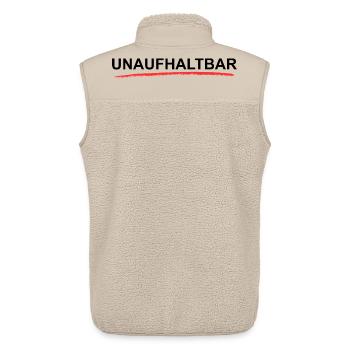Unstoppable Motivation Statement - Unisex Sherpa Gilet by Stanley/Stella - beige - Back - AI Model Male 178 light (178cm)