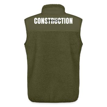 Don de fin d’études Femmes dans la construction/ingénierie - Veste sans manches sherpa unisexe Stanley/Stella - kaki - Dos - AI Model Male 178 light (178cm)