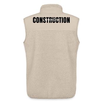 Don de fin d’études Femmes dans la construction/ingénierie - Veste sans manches sherpa unisexe Stanley/Stella - beige - Dos - AI Model Male 178 light (178cm)