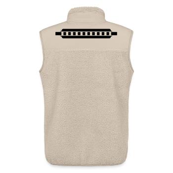 Bluesharp - Unisex Sherpaweste von Stanley/Stella - Beige - Hinten - AI Model Male 178 light (178cm)