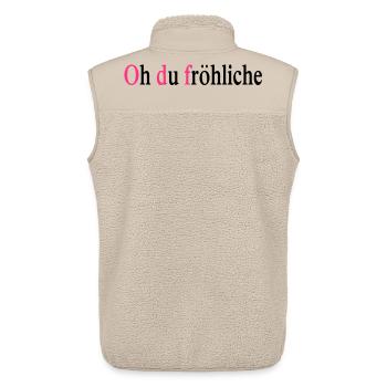 weihnachten - Unisex Sherpaweste von Stanley/Stella - Beige - Hinten - AI Model Male 178 light (178cm)