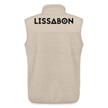 LISBONNE - Veste sans manches sherpa unisexe Stanley/Stella - beige - Dos - AI Model Male 178 light (178cm)
