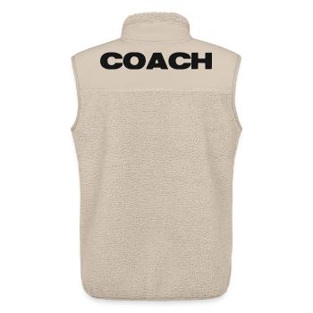 Coach Power - Unisex Sherpa Gilet by Stanley/Stella - beige - Back - AI Model Male 178 light (178cm)