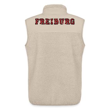 Freiburg College (Vintage Schwarz/Rot) - Unisex Sherpaweste von Stanley/Stella - Beige - Hinten - AI Model Male 178 light (178cm)