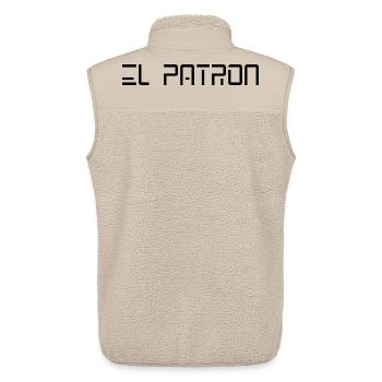 El Patron – Le look du chef - Veste sans manches sherpa unisexe Stanley/Stella - beige - Dos - AI Model Male 178 light (178cm)