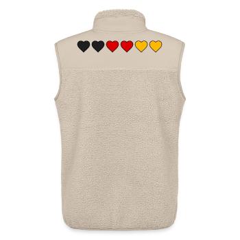Cœurs d’Allemagne - Veste sans manches sherpa unisexe Stanley/Stella - beige - Dos - AI Model Male 178 light (178cm)