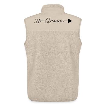 Groom - Unisex Sherpaweste von Stanley/Stella - Beige - Hinten - AI Model Male 178 light (178cm)