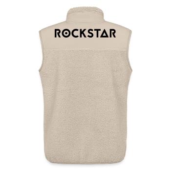 Paroles de rock star - Veste sans manches sherpa unisexe Stanley/Stella - beige - Dos - AI Model Male 178 light (178cm)