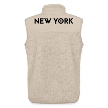 NEW YORK - Veste sans manches sherpa unisexe Stanley/Stella - beige - Dos - AI Model Male 178 light (178cm)