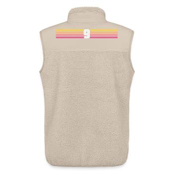 9 Trikotnummer 9 – 9 Jahre alter retro 9 Geburtstag - Unisex Sherpaweste von Stanley/Stella - Beige - Hinten - AI Model Male 178 light (178cm)