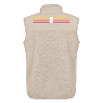 8 Trikotnummer 8 – 8 Jahre alt, retro 8 Geburtstag - Unisex Sherpaweste von Stanley/Stella - Beige - Hinten - AI Model Male 178 light (178cm)