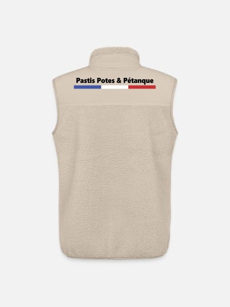 PASTIS POTES PÉTANQUE FRANCE BBR - Unisex Sherpa Gilet by Stanley/Stella - beige