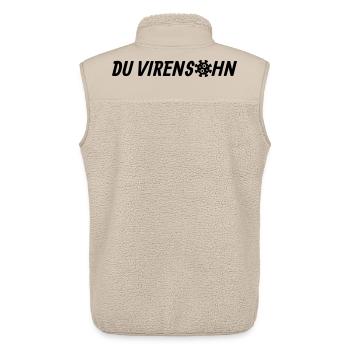 Du Virensohn - Unisex Sherpaweste von Stanley/Stella - Beige - Hinten - AI Model Male 178 light (178cm)