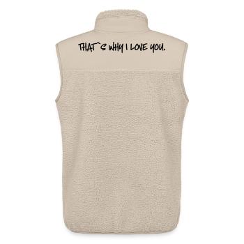 liebe - Unisex Sherpaweste von Stanley/Stella - Beige - Hinten - AI Model Male 178 light (178cm)