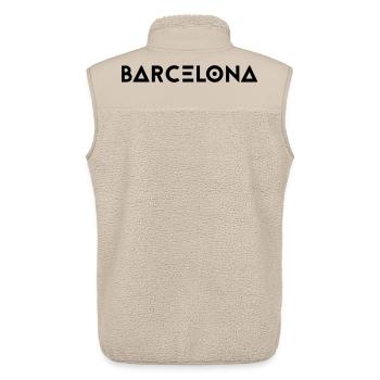 BARCELONE - Veste sans manches sherpa unisexe Stanley/Stella - beige - Dos - AI Model Male 178 light (178cm)