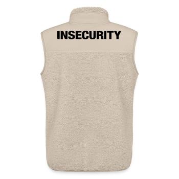 INSECURITY – Minimalist Uniform Style Statement - Unisex Sherpa Gilet by Stanley/Stella - beige - Back - AI Model Male 178 light (178cm)