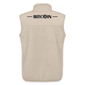Bicoin und Crypto Design - Unisex Sherpaweste von Stanley/Stella - Beige - Hinten - AI Model Male 178 light (178cm)