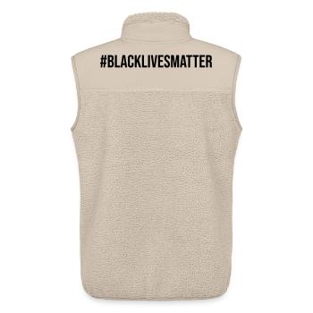 Hashtag Black Lives Matter - Veste sans manches sherpa unisexe Stanley/Stella - beige - Dos - AI Model Male 178 light (178cm)