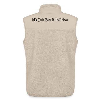 Let's circle back to that never - Unisex Sherpa Gilet by Stanley/Stella - beige - Back - AI Model Male 178 light (178cm)
