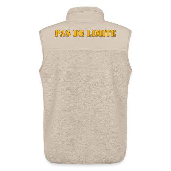 PAS DE LIMITE - Veste sans manches sherpa unisexe Stanley/Stella - beige - Dos - AI Model Male 178 light (178cm)