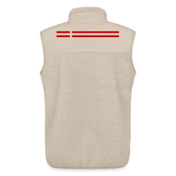 Denmark Sports - Unisex Sherpa Gilet by Stanley/Stella - beige - Back - AI Model Male 178 light (178cm)