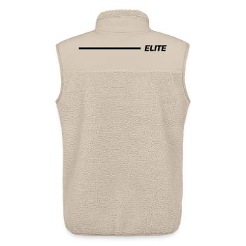 Elite Schriftzug Linie Schwarz - Unisex Sherpaweste von Stanley/Stella - Beige - Hinten - AI Model Male 178 light (178cm)