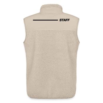 Staff Schriftzug Linie Schwarz - Unisex Sherpaweste von Stanley/Stella - Beige - Hinten - AI Model Male 178 light (178cm)